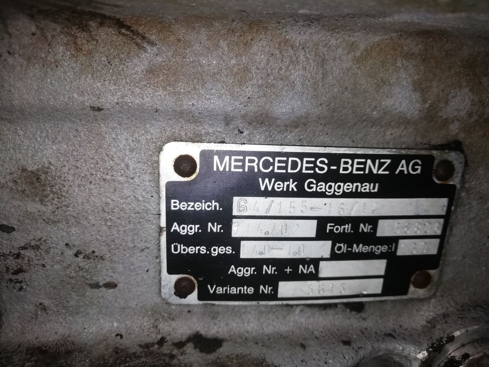 gearbox MERCEDES-BENZ G4-155 for truck MERCEDES-BENZ Atego - Axor - Setra